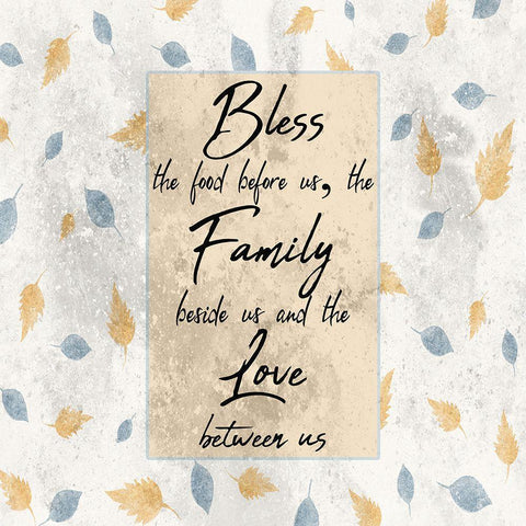 Bless The Food White Modern Wood Framed Art Print by Phillip, Jamie