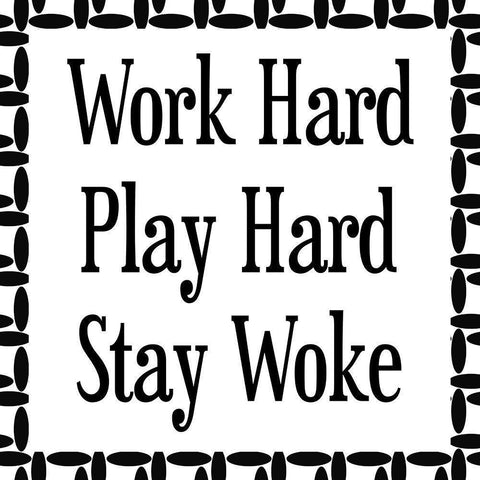 Work Hard White Modern Wood Framed Art Print by Phillip, Jamie