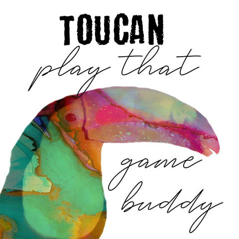 Toucan Play White Modern Wood Framed Art Print by Phillip, Jamie