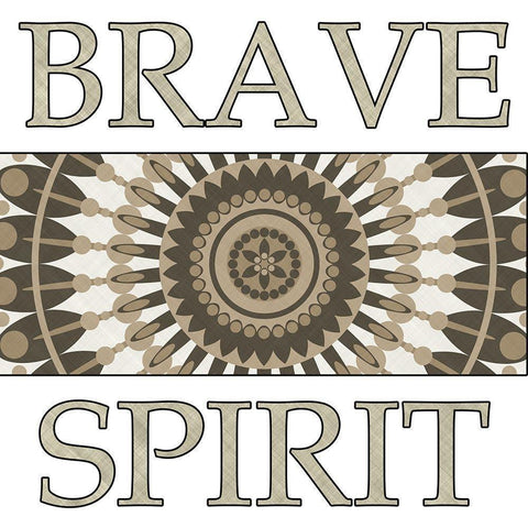 Brave Spirit Black Modern Wood Framed Art Print with Double Matting by Phillip, Jamie