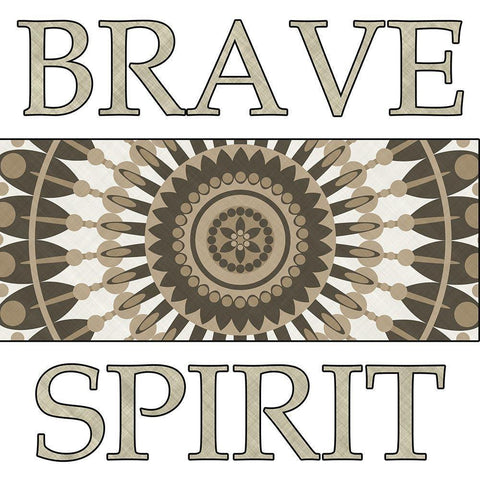 Brave Spirit White Modern Wood Framed Art Print with Double Matting by Phillip, Jamie