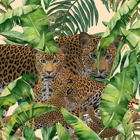 Friendly Jungle 3 Black Modern Wood Framed Art Print by Phillip, Jamie