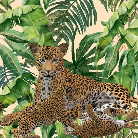 Friendly Jungle 4 Black Modern Wood Framed Art Print by Phillip, Jamie