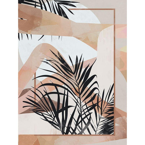 Palm Breeze I Art Print White Modern Wood Framed Art Print by Urban Road