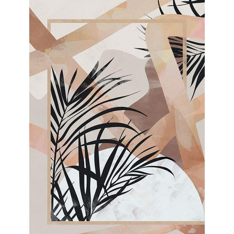 Palm Breeze II Art Print Gold Ornate Wood Framed Art Print with Double Matting by Urban Road