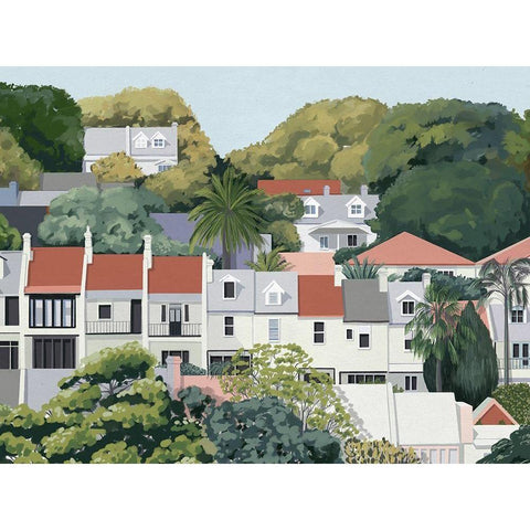 Surry Hills White Modern Wood Framed Art Print by Urban Road