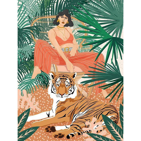 Easy Tiger White Modern Wood Framed Art Print by Urban Road