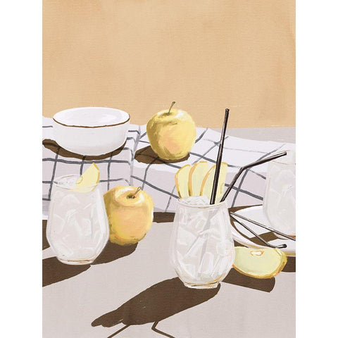 Apple Juice White Modern Wood Framed Art Print by Urban Road