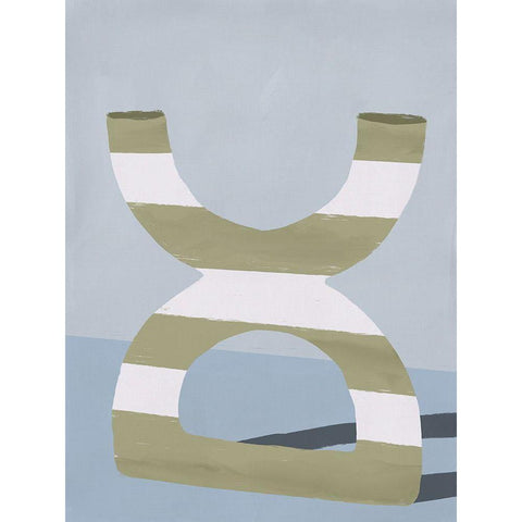 Curves II White Modern Wood Framed Art Print by Marrakech