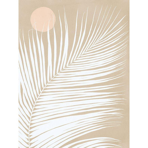 Under the Moonlight I Sand White Modern Wood Framed Art Print by Urban Road