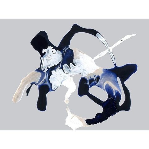 Blue Velvet Black Modern Wood Framed Art Print by Urban Road