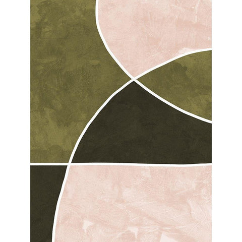 Sage Black Modern Wood Framed Art Print with Double Matting by Urban Road