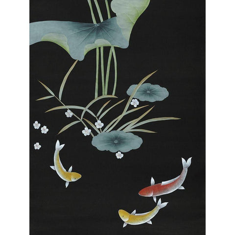 Koi III Black Modern Wood Framed Art Print by Urban Road