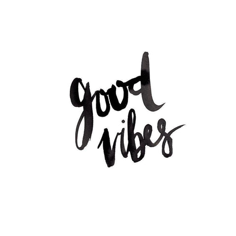 Good Vibes Poster White Modern Wood Framed Art Print by Urban Road