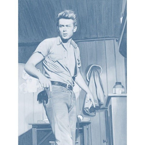 James Dean Dusk Poster Gold Ornate Wood Framed Art Print with Double Matting by Urban Road