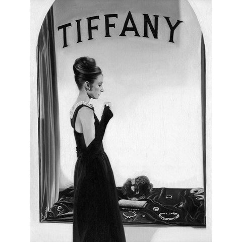 Tiffany Black Poster Black Modern Wood Framed Art Print by Urban Road