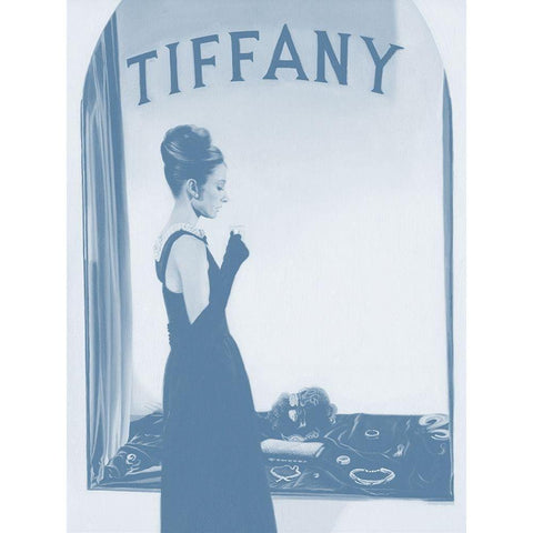 Tiffany Dusk Poster Black Modern Wood Framed Art Print with Double Matting by Urban Road