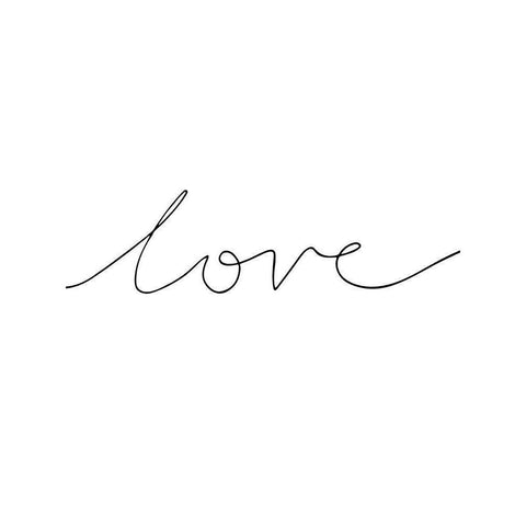 Love Poster White Modern Wood Framed Art Print by Urban Road