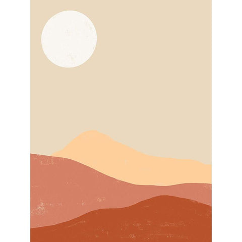 Desert Sun Poster White Modern Wood Framed Art Print by Urban Road