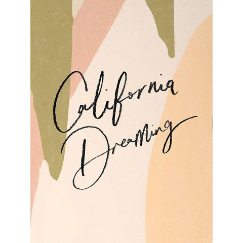 California Dreaming Poster Black Modern Wood Framed Art Print with Double Matting by Urban Road