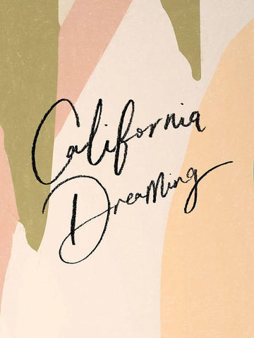 California Dreaming Poster White Modern Wood Framed Art Print with Double Matting by Urban Road