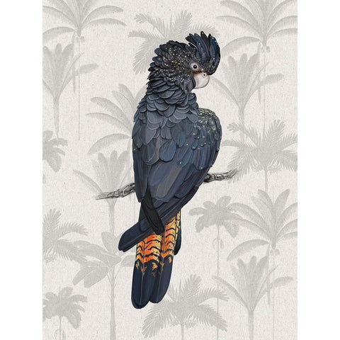 Tropical Cockatoo Poster Gold Ornate Wood Framed Art Print with Double Matting by Urban Road