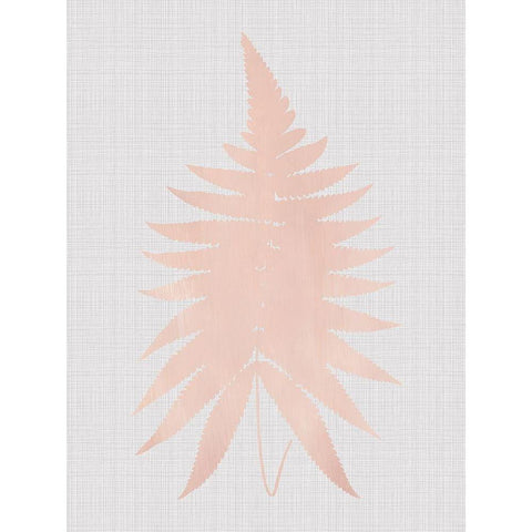 Fern Blush Poster Gold Ornate Wood Framed Art Print with Double Matting by Urban Road