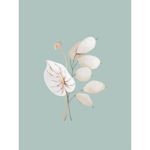 Mint Anthurium II Poster Gold Ornate Wood Framed Art Print with Double Matting by Urban Road