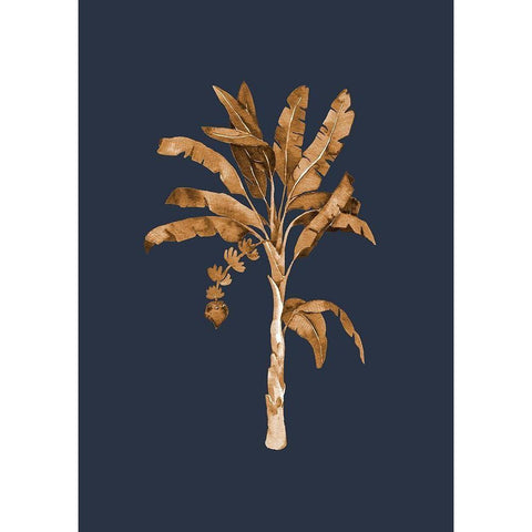 Golden Palm I  White Modern Wood Framed Art Print by Urban Road