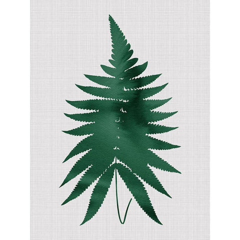 Fern Green Poster Gold Ornate Wood Framed Art Print with Double Matting by Urban Road