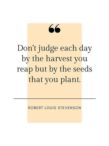 Robert Louis Stevenson Quote: Harvest You Reap Black Ornate Wood Framed Art Print with Double Matting by ArtsyQuotes