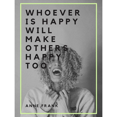 Anne Frank Quote: Make Others Happy Gold Ornate Wood Framed Art Print with Double Matting by ArtsyQuotes