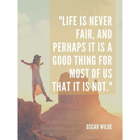 Oscar Wilde Quote: Never Fair Gold Ornate Wood Framed Art Print with Double Matting by ArtsyQuotes