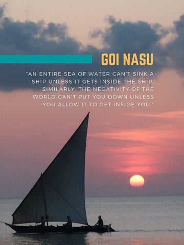 Goi Nasu Quote: Entire Sea of Water Black Ornate Wood Framed Art Print with Double Matting by ArtsyQuotes