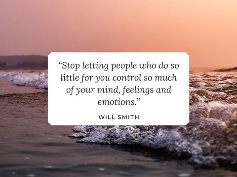 Will Smith Quote: Feelings and Emotions White Modern Wood Framed Art Print with Double Matting by ArtsyQuotes