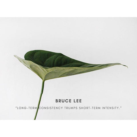 Bruce Lee Quote: Intensity White Modern Wood Framed Art Print by ArtsyQuotes