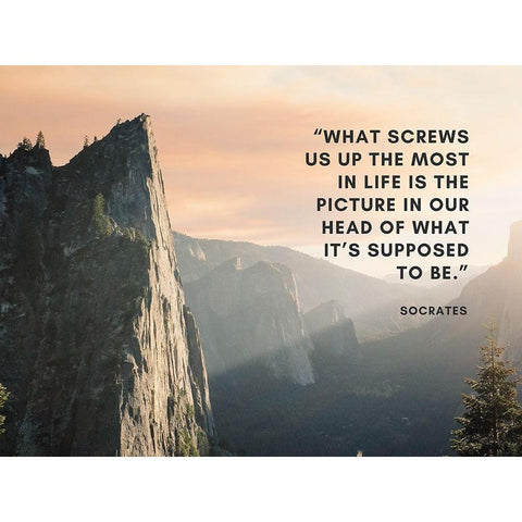 Socrates Quote: Supposed to Be White Modern Wood Framed Art Print by ArtsyQuotes