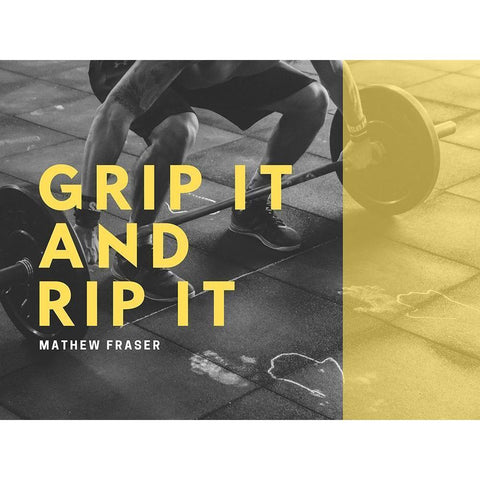 Mathew Fraser Quote: Grip It and Rip It Gold Ornate Wood Framed Art Print with Double Matting by ArtsyQuotes