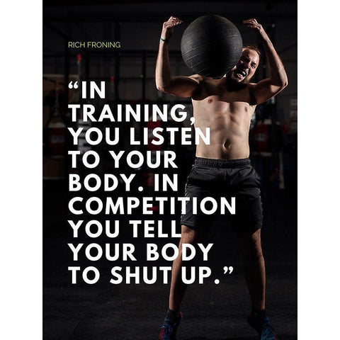Rich Froning Quote: Competition Black Modern Wood Framed Art Print with Double Matting by ArtsyQuotes
