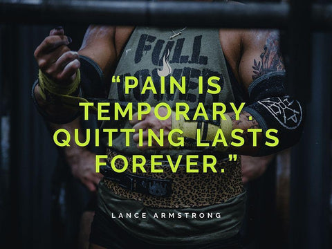 Lance Armstrong Quote: Pain is Temporary White Modern Wood Framed Art Print with Double Matting by ArtsyQuotes