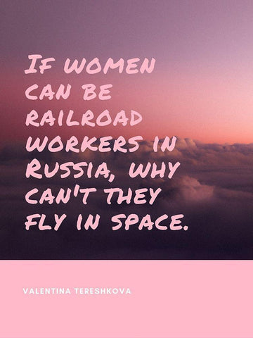 Valentina Tereshkova Quote: Fly in Space Black Ornate Wood Framed Art Print with Double Matting by ArtsyQuotes