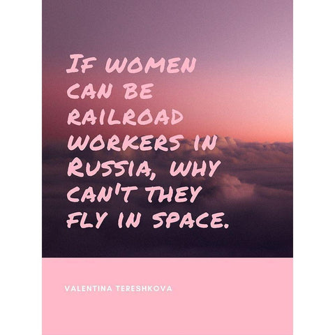 Valentina Tereshkova Quote: Fly in Space Black Modern Wood Framed Art Print with Double Matting by ArtsyQuotes