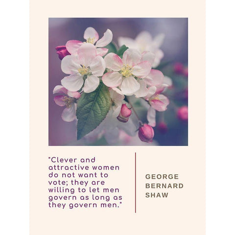 George Bernard Shaw Quote: Attractive Women Black Modern Wood Framed Art Print with Double Matting by ArtsyQuotes