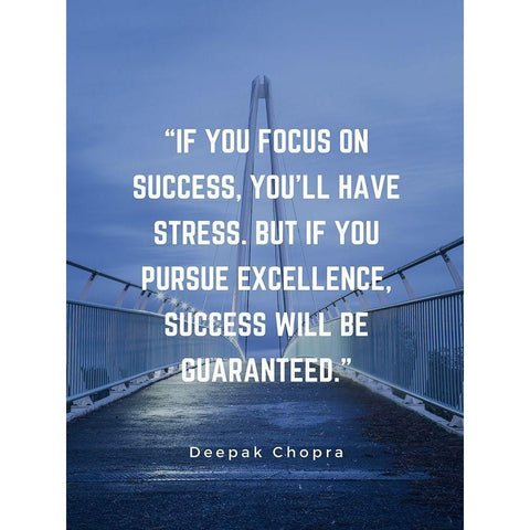 Deepak Chopra Quote: Focus on Success Black Modern Wood Framed Art Print with Double Matting by ArtsyQuotes