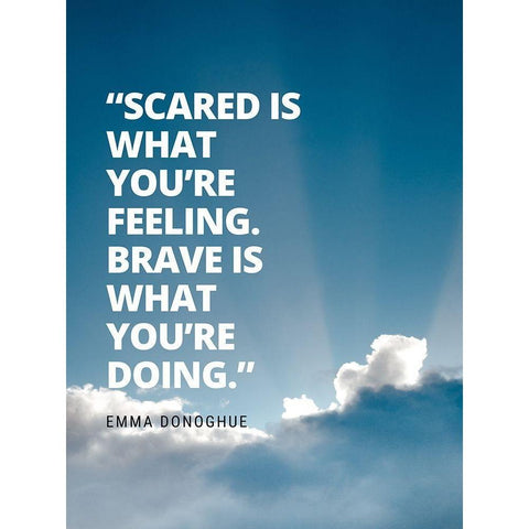 Emma Donoghue Quote: Sacred and Brave Black Modern Wood Framed Art Print with Double Matting by ArtsyQuotes