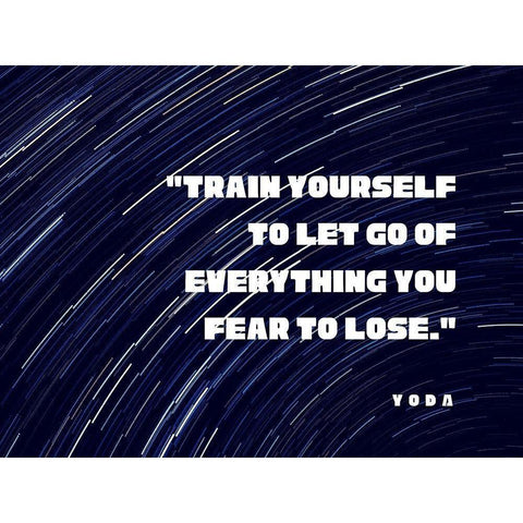 Yoda Quote: Train Yourself Black Modern Wood Framed Art Print by ArtsyQuotes