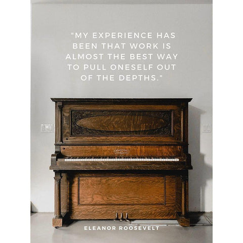 Eleanor Roosevelt Quote: My Experience Gold Ornate Wood Framed Art Print with Double Matting by ArtsyQuotes