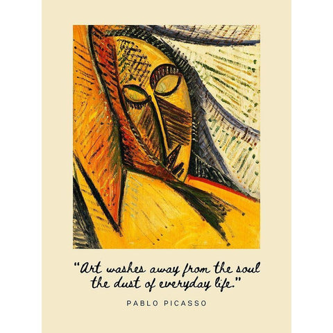 Pablo Picasso Quote: Everyday Life Black Modern Wood Framed Art Print with Double Matting by ArtsyQuotes