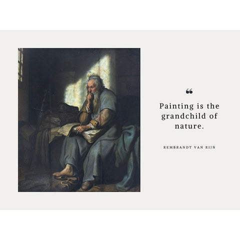 Rembrandt Van Rijn Quote: Related to God Black Modern Wood Framed Art Print with Double Matting by ArtsyQuotes