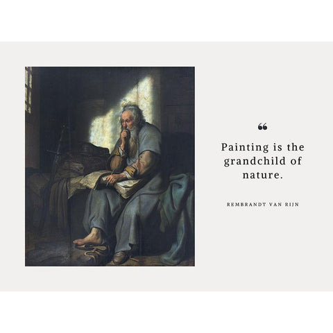 Rembrandt Van Rijn Quote: Related to God Black Modern Wood Framed Art Print by ArtsyQuotes